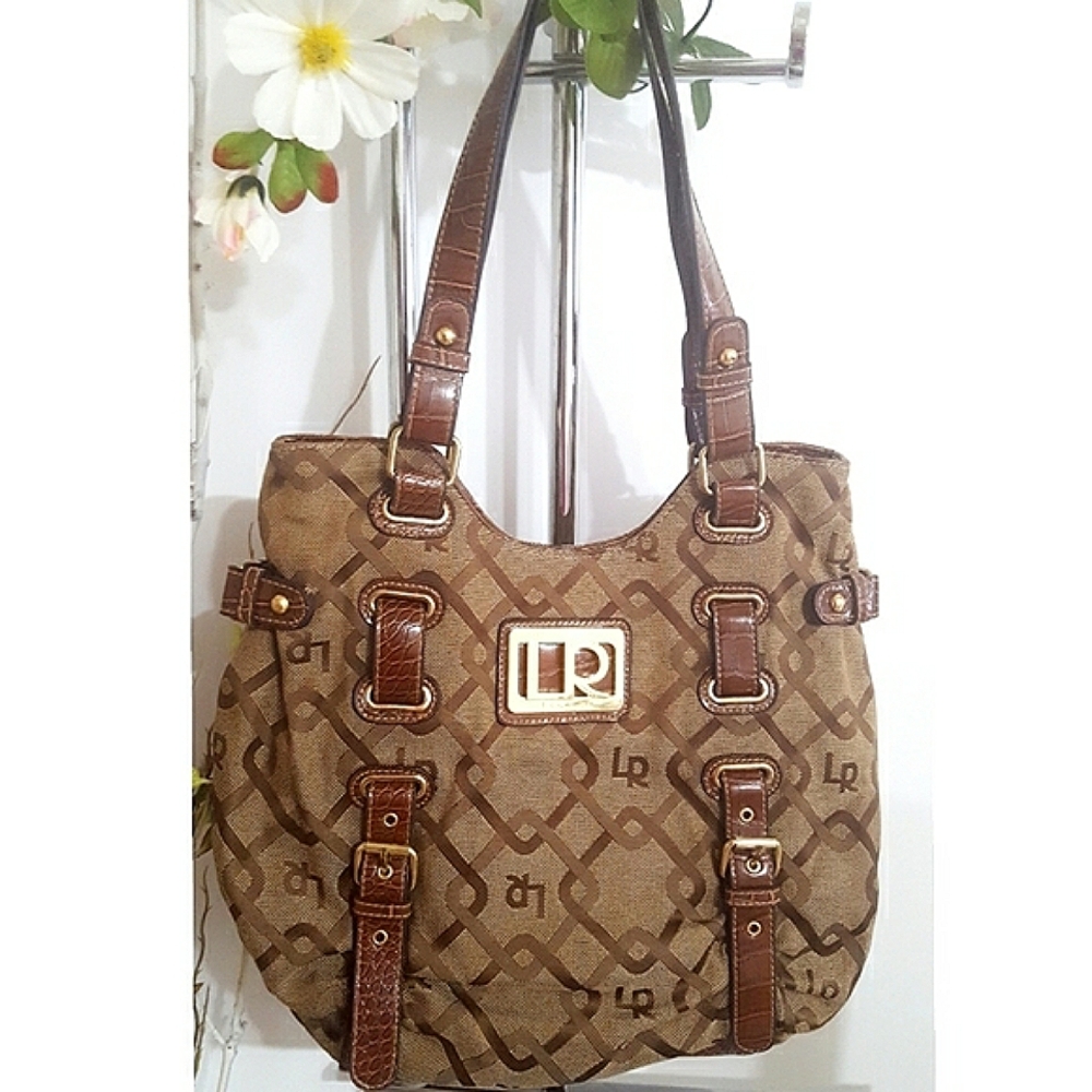90's-Y2K Linear🔥Brown Croc Buckle Slouchy Large Soulder Tote Bag
